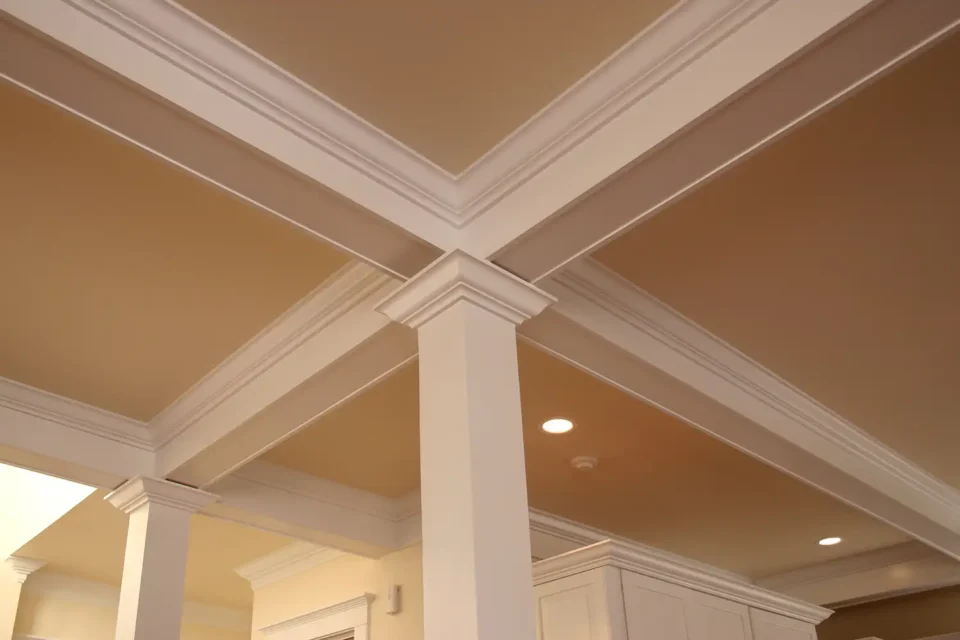 home interior with crown moulding